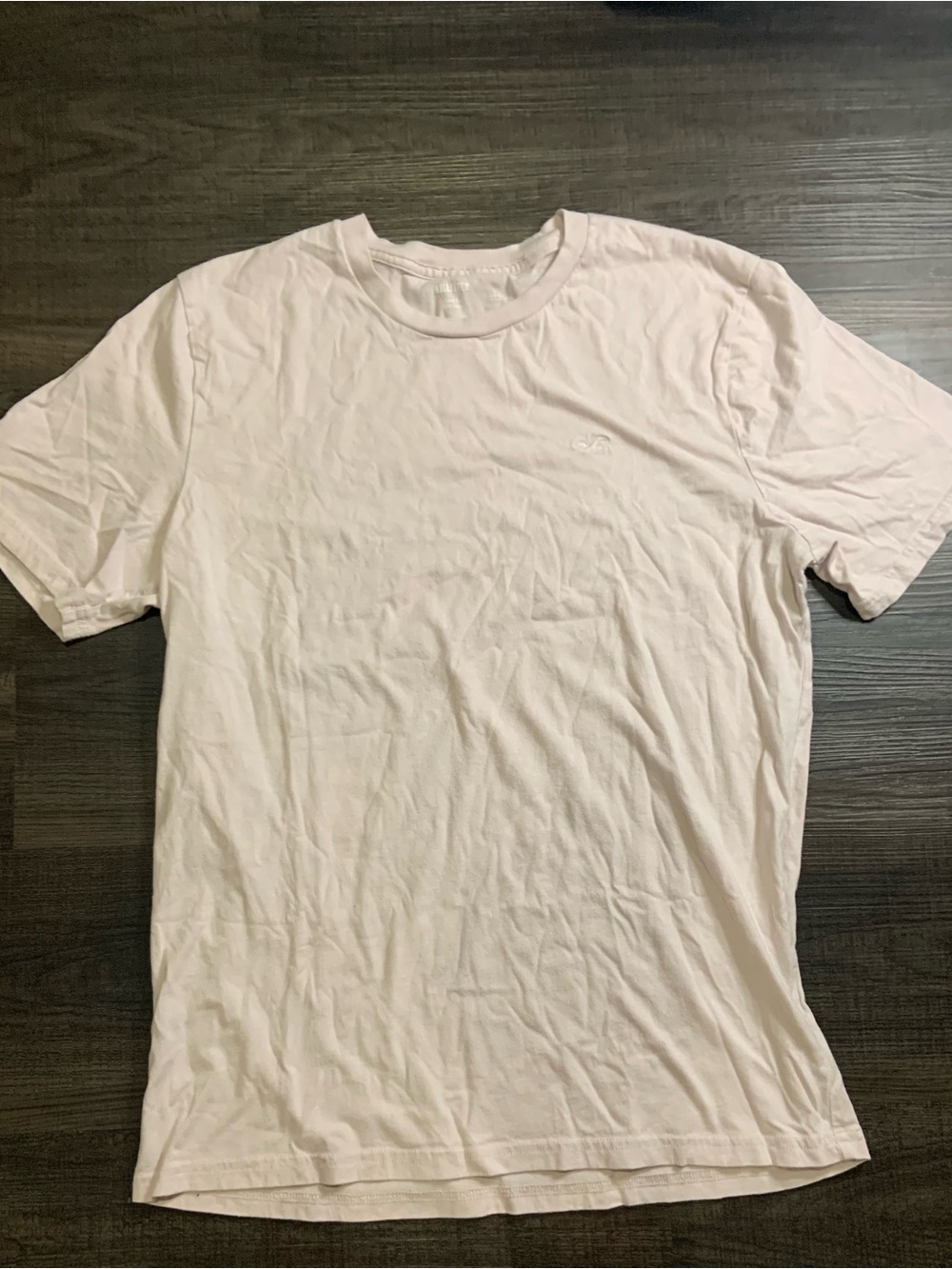 Hollister Men's Crew Tee in Pale Pink